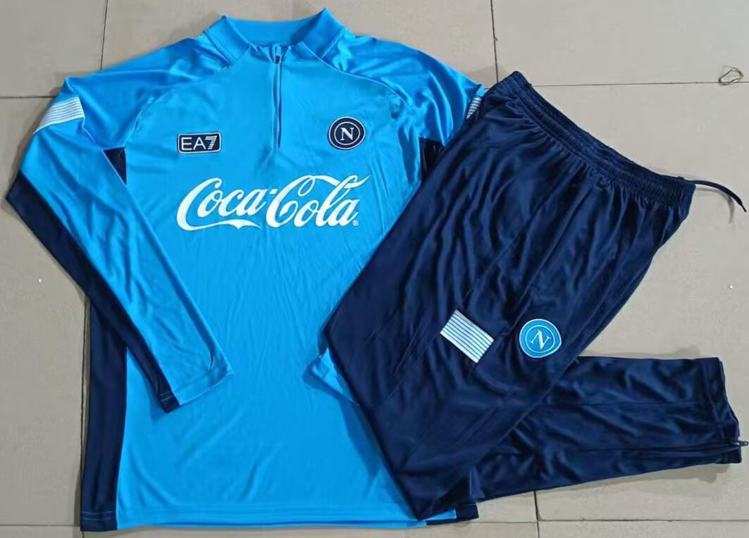 Tuta Napoli Mezza Zip Azzurra 2026/27