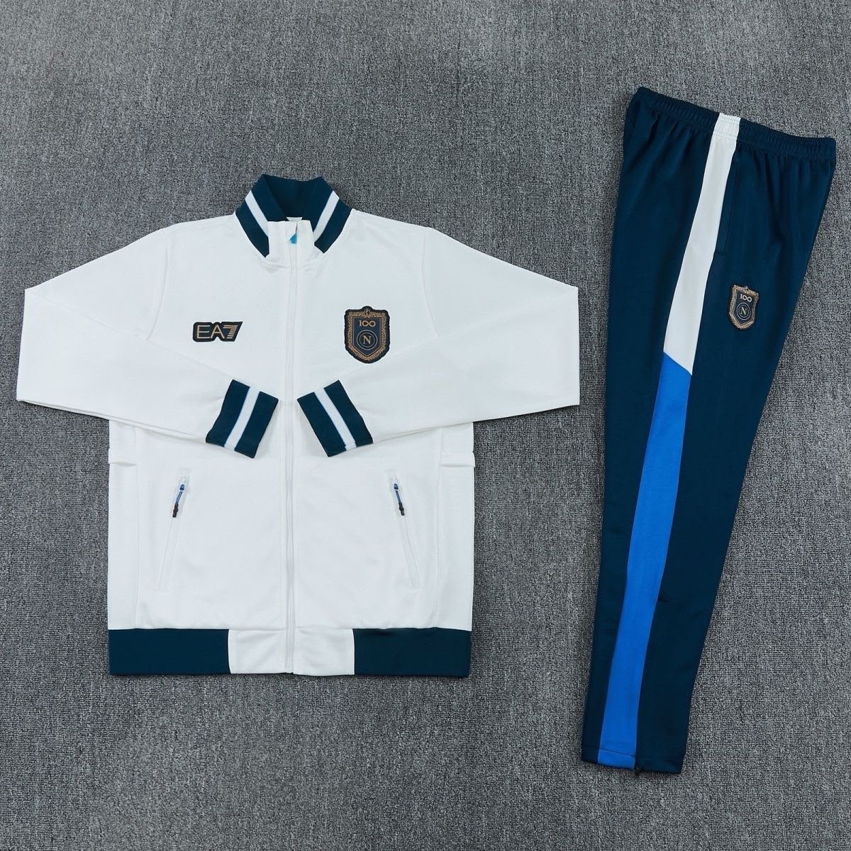 Tuta Napoli Centenario Full Zip Bianca 2026/27
