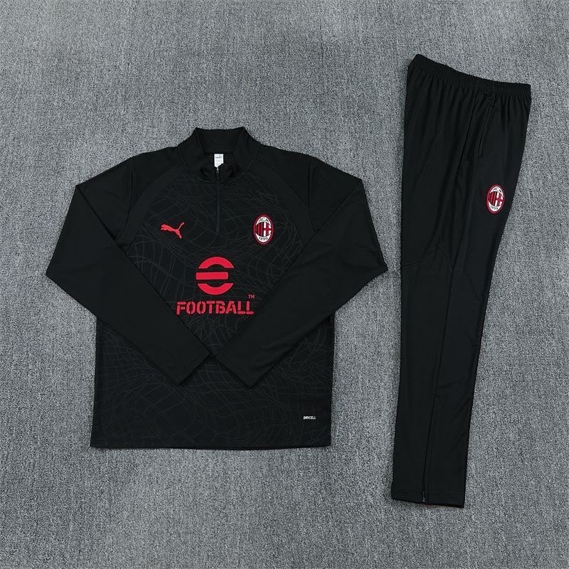 Tuta Milan Nera Mezza Zip 2026/27