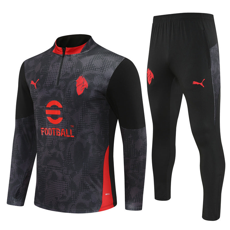 Tuta Milan Nera Mezza Zip 2025/26