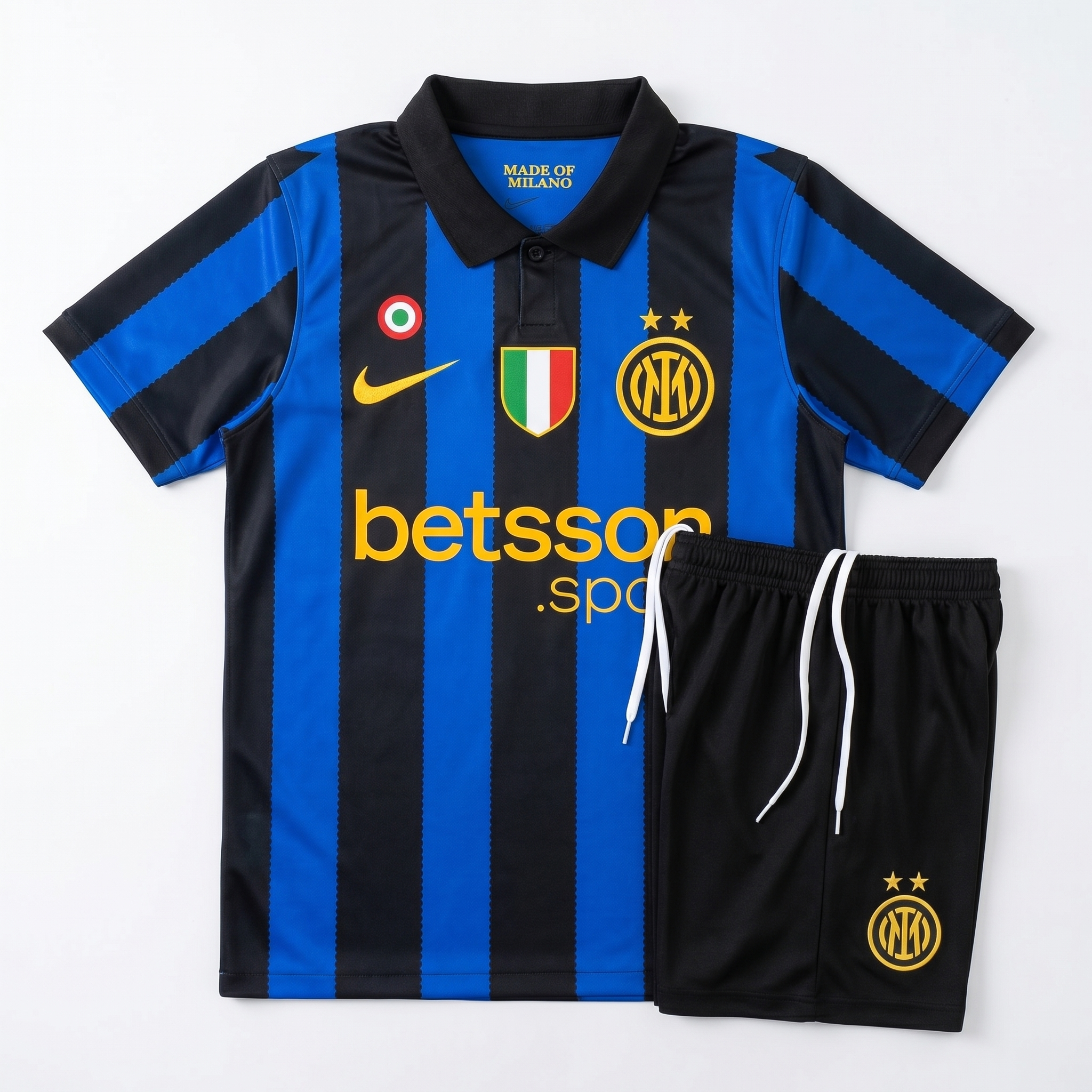 Completino Bambino Inter Home 2026/27 - Con Scudetto e Coccarda Coppa Italia 10 inclusi